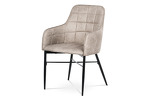 AC-9990 LAN3 - Jedálenská stolička, poťah hľuzovková látka v dekore vintage kože, kovová štvornohá podno