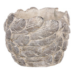 JUK1005 - Obal na kvety, betónový s dekorom pierok.