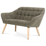 AK-322 LAN2 - Dvojmiestna sedačka, poťah hľuzovková látka, drevené nohy, masív kaučukovník