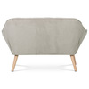 AK-322 SIL2 - Dvojmiestna sedačka, poťah šedobéžová látka, drevené nohy, masív kaučukovník