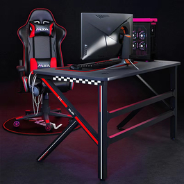 GAMER 1 herný stôl čierny/červený