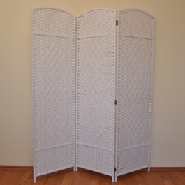 Paravan povrázkový trojdielny farba biela