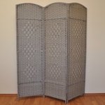 Paraván povrázkový trojdielny farba svetlo šedá