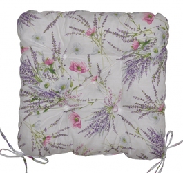 Sedák UNI Maxi motív levandule + vlčí mak na biele