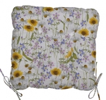 Sedák UNI Maxi motív lúčny kvety na biele