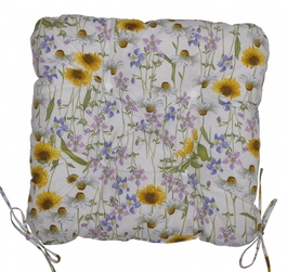 Sedák UNI Maxi motív lúčny kvety na biele