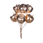 KN6156-CHAM - Jabĺčko na drôtiku, šampanská farba. Cena za 1sáčok (12jabĺčok)