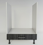 DK60 skrinka na viest. rúru CALVARI sivá/titán čierny lesk