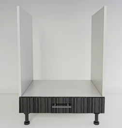 DK60 skrinka na viest. rúru CALVARI sivá/titán čierny lesk