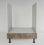 DK60 skrinka na viest. rúru SORANO šedá/split svetlo hnedý