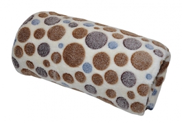 Deka mikroplyš 150x200 cm - bodky hnedé