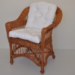 Kreslo Weigier prírodný - polster biely