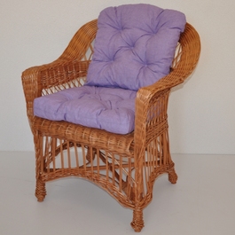 Kreslo Weigier prírodný - polster fialový melír