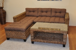 Sedacia súprava Penang pravá polstre hnedý melír