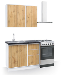 Kuchyňa NUEVA A 100 biela/apalačský dub