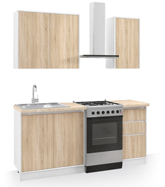 Kuchyňa NUEVA B 120 biela/dub sonoma