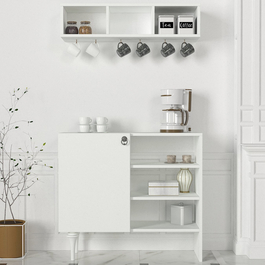 Komoda s regálom KALVINA biela