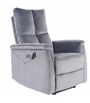 Kreslo polohovacie NUTE VELVET M Bluvel 14 sivé