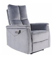 Kreslo polohovacie NUTE VELVET M Bluvel 14 sivé