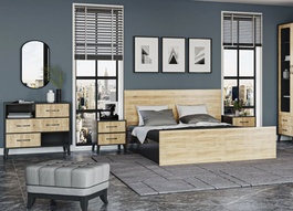 Zostava do spálne TARIA wotan/antracit