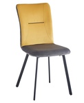 Čalúnená stolička VLADO žltá/sivá