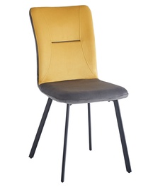 Čalúnená stolička VLADO žltá/sivá