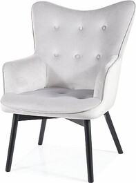 Jedálenská stolička KAREN VELVET bluvel 03 svetlo šedá