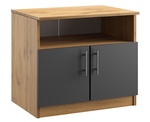 Komoda 2D OFFICE KIT dub apalačský/sivá