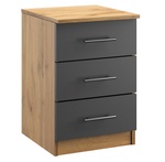 Komoda 3S OFFICE KIT dub apalačský/sivá