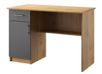 Pracovný stôl OFFICE KIT 5 ľavý dub apaláčsky/sivá