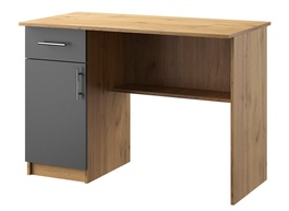Pracovný stôl OFFICE KIT 5 ľavý dub apaláčsky/sivá