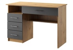 Pracovný stôl OFFICE KIT 1 ľavý dub apaláčsky/sivá