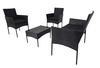Záhradný ratanový set IBIZA 2-sedadlo + 2 kreslá + stôl čierna