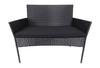 Záhradný ratanový set IBIZA 2-sedadlo + 2 kreslá + stôl čierna