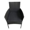 Záhradný ratanový set IBIZA 2-sedadlo + 2 kreslá + stôl čierna