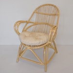 Ratanové kreslo Katak polster svetlo béžový melír