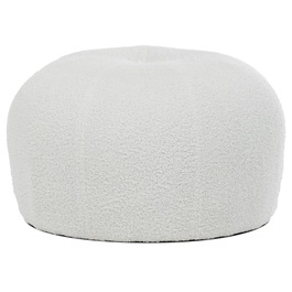 AK-307 WT2 - Taburet, biela Bouclé látka.