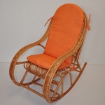 Hojdacie kreslo Bujak detský polster oranžový melír