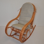 Hojdacie kreslo Bujak detský polster tmavo béžový melír