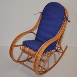 Hojdacie kreslo Bujak detský polster tmavomodrý melír