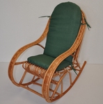 Hojdacie kreslo Bujak detský polster tmavo zelený melír