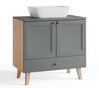 DUM80S/1 skrinka pod umývadlo POMEROY artisan/sivá
