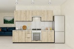 Kuchynská linka 260 TATIKA grey craft oak