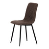 CT-283 BR2 - Stolička jedálenská, hnedá látka, nohy čierny kov
