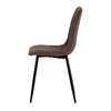 CT-283 BR2 - Stolička jedálenská, hnedá látka, nohy čierny kov