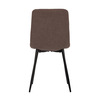CT-283 BR2 - Stolička jedálenská, hnedá látka, nohy čierny kov