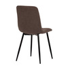 CT-283 BR2 - Stolička jedálenská, hnedá látka, nohy čierny kov