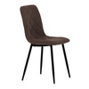 CT-283 BR2 - Stolička jedálenská, hnedá látka, nohy čierny kov