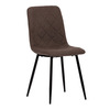 CT-283 BR2 - Stolička jedálenská, hnedá látka, nohy čierny kov