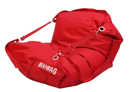 Sedací vrece 189x140 comfort s popruhmi scarlet rose